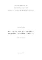 prikaz prve stranice dokumenta GLI ANGLICISMI NELLE RIVISTE FEMMINILI ITALIANE E CROATE