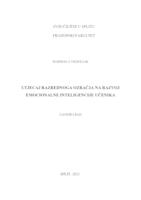 prikaz prve stranice dokumenta UTJECAJ RAZREDNOGA OZRAČJA NA RAZVOJ EMOCIONALNE INTELIGENCIJE UČENIKA