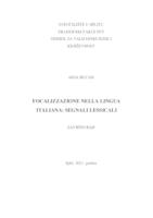 prikaz prve stranice dokumenta FOCALIZZAZIONE NELLA LINGUA ITALIANA: SEGNALI LESSICALI