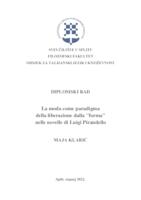 prikaz prve stranice dokumenta LA MODA COME PARADIGMA DELLA LIBERAZIONE DALLA "FORMA" NELLE NOVELLE DI LUIGI PIRANDELLO