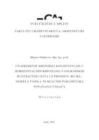prikaz prve stranice dokumenta Unapređenje kriterija konzistencije u horizontalnim krivinama vangradskih dvotračnih cesta uz primjenu bicikl-modela vozila te realnih parametara ponašanja vozača