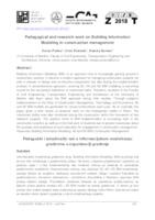 prikaz prve stranice dokumenta Pedagogical and research work on Building Information Modeling in construction management