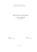 prikaz prve stranice dokumenta Prevencija ozljeda u nogometu