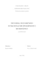 prikaz prve stranice dokumenta Metodika motoričkih i funkcionalnih sposobnosti u kickboxingu