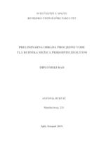 prikaz prve stranice dokumenta Preliminarna obrada procjedne vode tla rudnika mežica prirodnim zeolitom