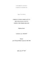 prikaz prve stranice dokumenta Foreign citizen mortality in Split-Dalmatia County during the period 2001-2015