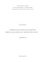 Određivanje optimalne neuronske mreže za klasifikaciju virusne populacije