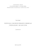 prikaz prve stranice dokumenta Potencijal i sigurnost primjene CRISPR/Cas9 tehnologije u akvakulturi