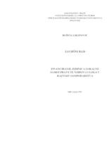 prikaz prve stranice dokumenta FINANCIRANJE JEDINICA LOKALNE SAMOUPRAVE TE NJIHOVA ULOGA U RAZVOJU GOSPODARSTVA