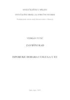 prikaz prve stranice dokumenta ISPORUKE DOBARA I USLUGA U  EU