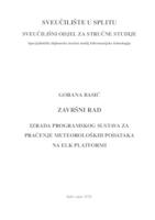 prikaz prve stranice dokumenta IZRADA PROGRAMSKOG SUSTAVA ZA PRAĆENJE METEOROLOŠKIH PODATAKA NA ELK PLATFORMI