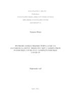 prikaz prve stranice dokumenta Potrebe gerijatrijske populacije za Zavodom za hitnu medicinu SDŽ u godini prije pandemije COVID-19 i u godini pandemije COVID-19