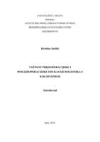 prikaz prve stranice dokumenta Važnost prijeoperacijske i poslijeoperacijske edukacije bolesnika s kolostomom