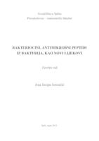 prikaz prve stranice dokumenta Bakteriocini, antimikrobni peptidi iz bakterija, kao novi lijekovi