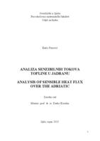 prikaz prve stranice dokumenta Analiza senzibilnih tokova topline u Jadranu