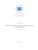 prikaz prve stranice dokumenta Adhesion and dispersion dynamics of marine bacteria  on a solid substrate