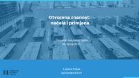 prikaz prve stranice dokumenta Otvorena znanost : načela i primjena